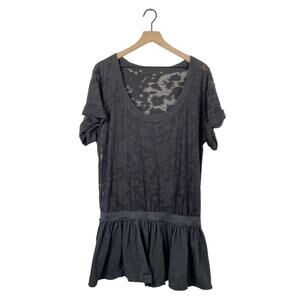 🖤3/$25 SALE!! Anthropologie black lace round neck short sleeve dress